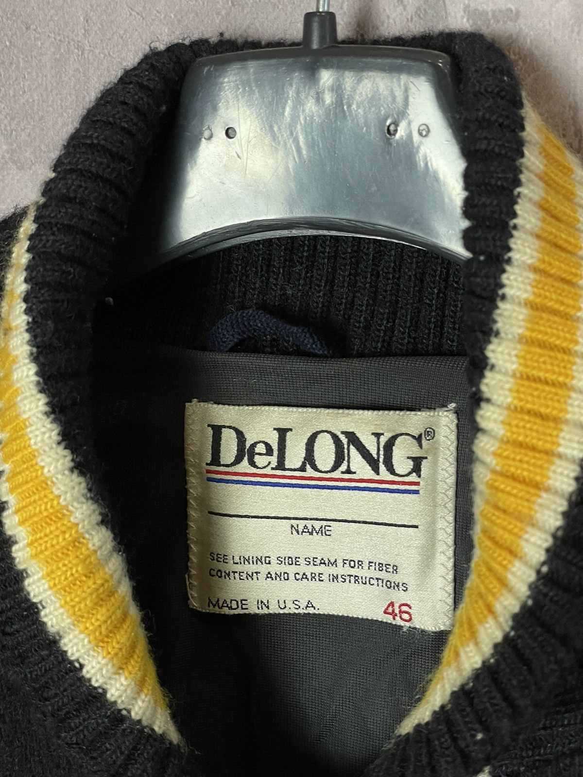 Delong Vintage 90s Delong Varsity Jacket Made in USA Size US L / EU 52-54 / 3 - 10 Thumbnail