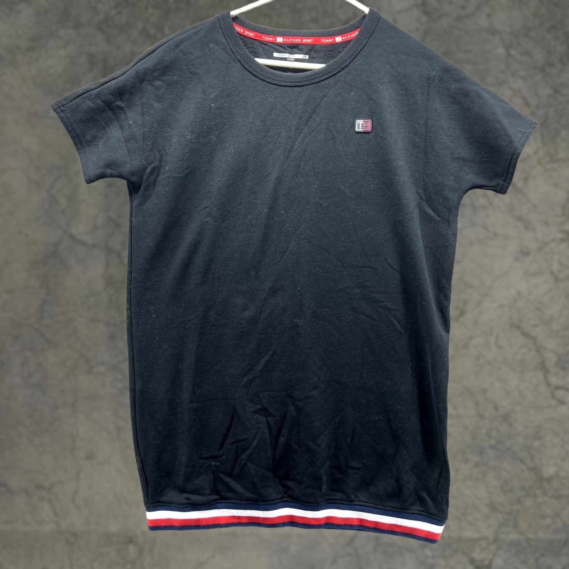 Tommy Hilfiger Tommy Hilfiger Sport Shirt Dress Women M Black Crewneck Logo Stripe Hem Tee Size M / US 6-8 / IT 42-44 - 1 Thumbnail