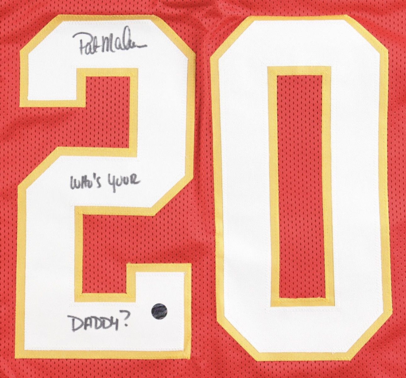 NFL Patrick Mahomes Sr. Signed Jersey "Who's Your Daddy?" Size US XL / EU 56 / 4 - 2 Thumbnail