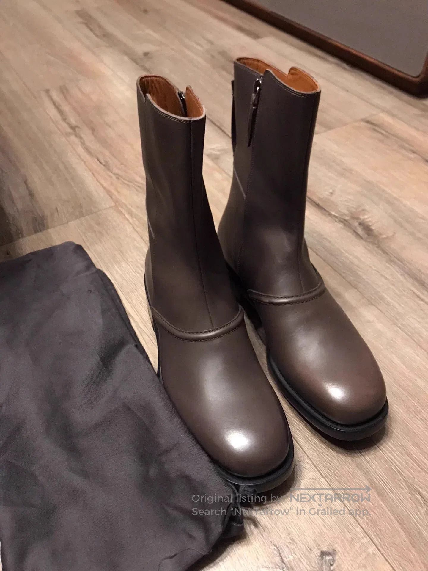 Ermenegildo Zegna Brown Leather Ankle Boots Size 10. Size US 10 / EU 43 - 1 Thumbnail