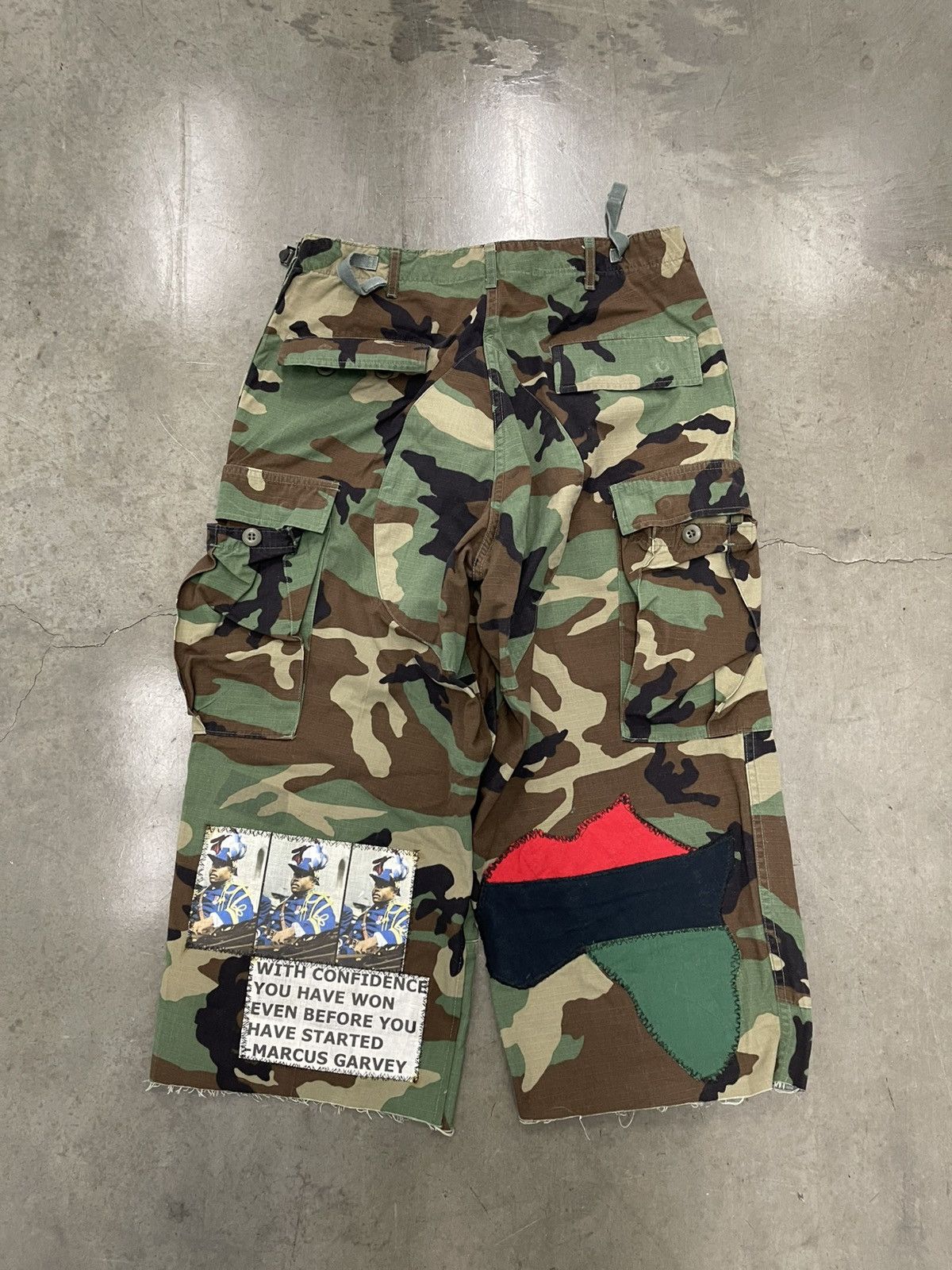 Other MARCUS GARVEY "WITH CONFIDENCE" PATCHWORK CAMOUFLAGE SHORTS Size US 34 / EU 50 - 2 Thumbnail