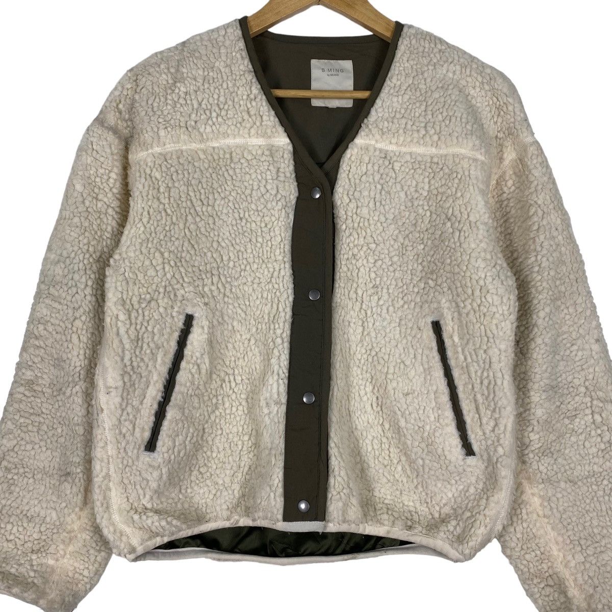 Beams Plus × Japanese Brand Beam X B'ming cropped fleece button up jacket Size US S / EU 44-46 / 1 - 4 Thumbnail