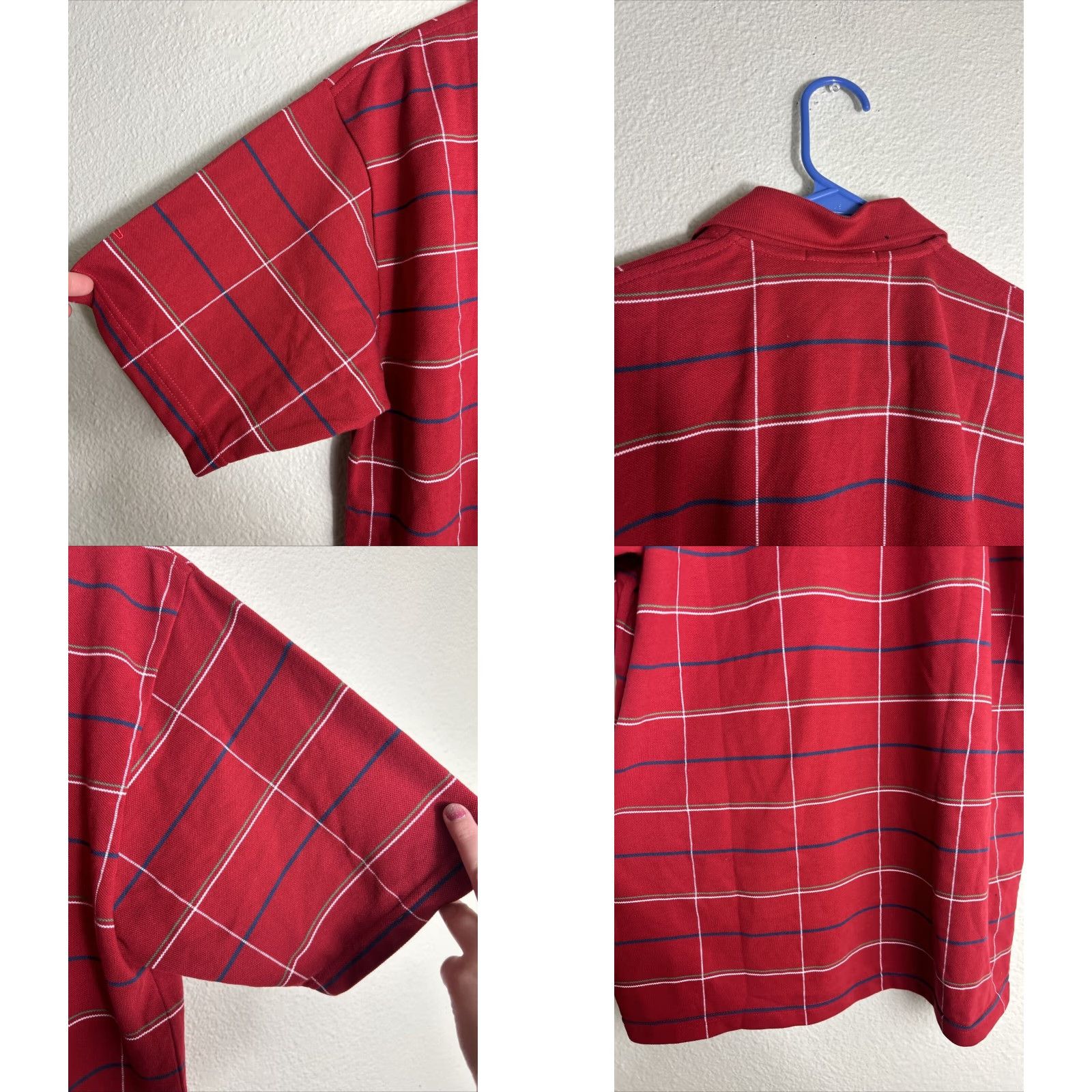 Vintage VINTAGE Boomerang Polo Shirt Striped Short Sleeve Red XL Mens Size US XL / EU 56 / 4 - 9 Thumbnail