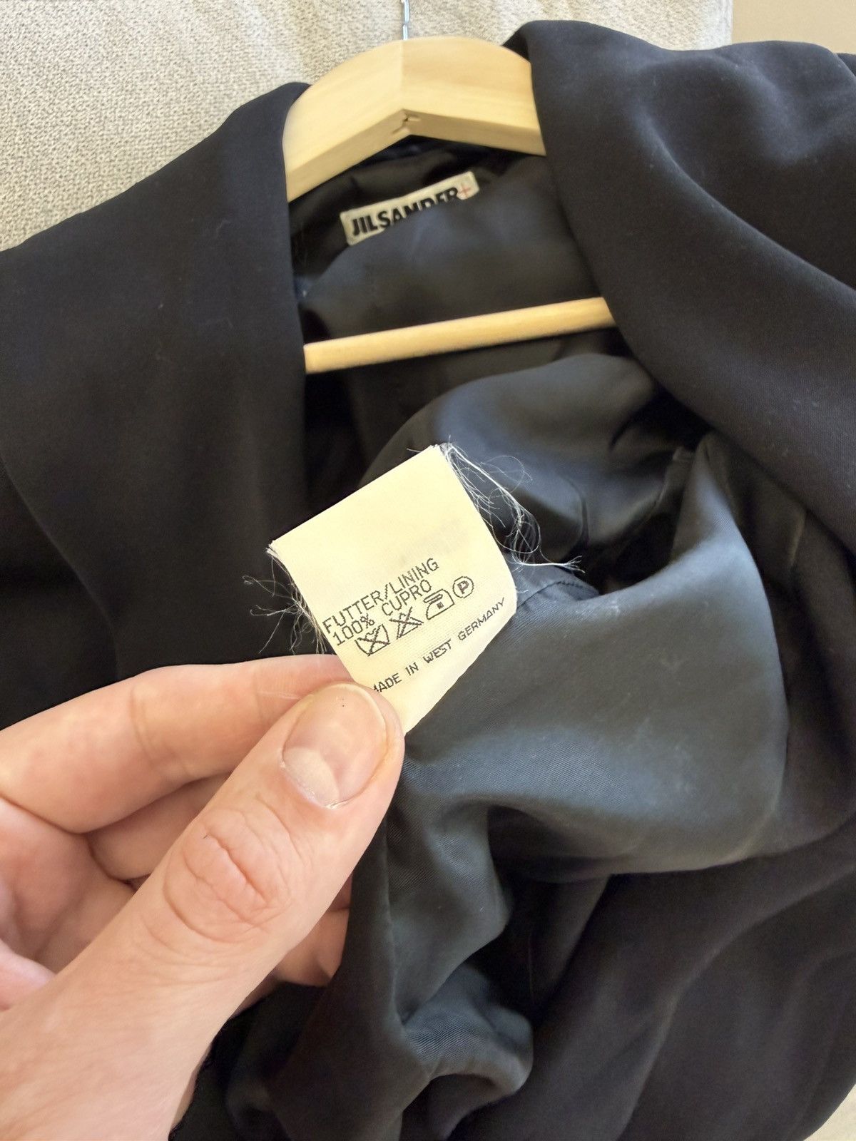 Jil Sander Archive 80-90s Jil Sander + West Germany Black Dress Coat Size M / US 6-8 / IT 42-44 - 12 Thumbnail