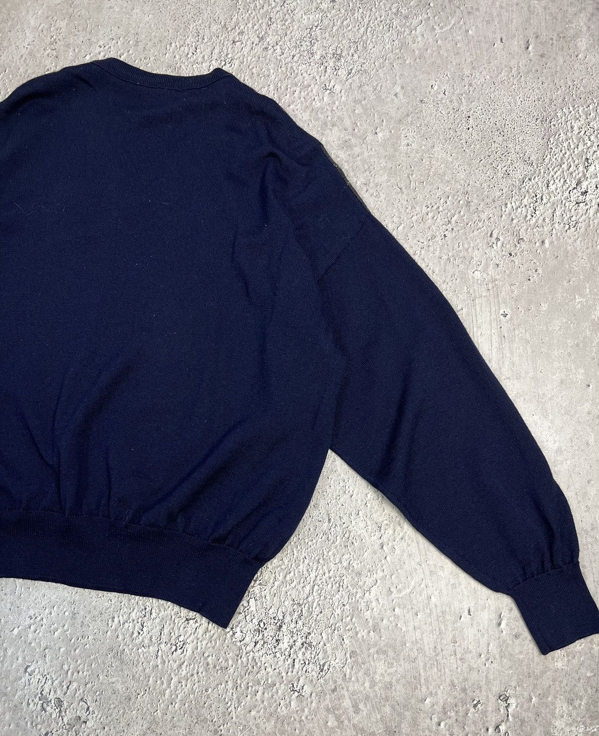 Lacoste × Vintage Vintage Lacoste Knit Wool Vneck Cardigan Sweater Size US M / EU 48-50 / 2 - 8 Thumbnail