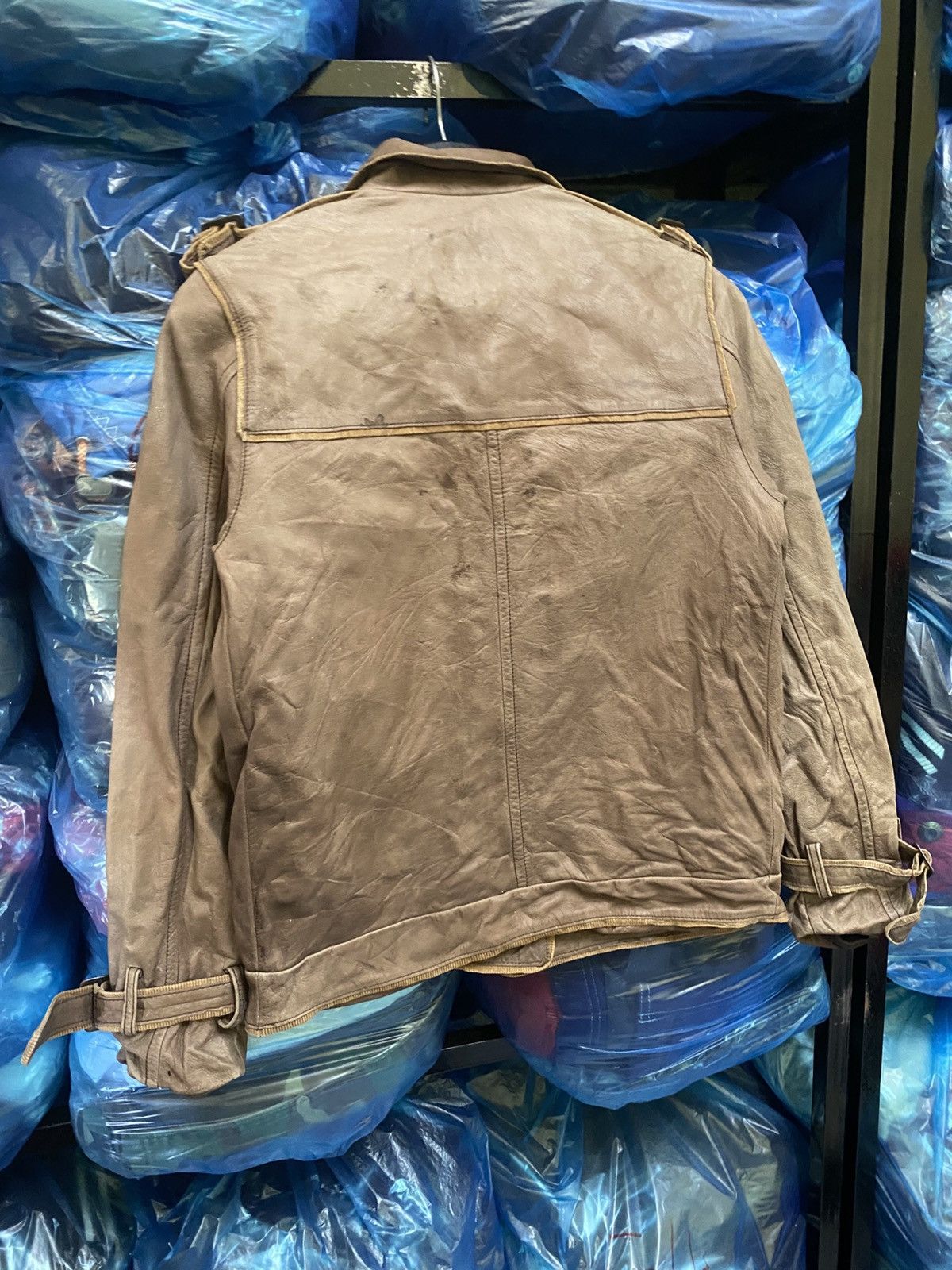 Other Fruitcake Brown Vintage Pigskin Leather Jacket Epaulettes Size US XS / EU 42 / 0 - 9 Thumbnail