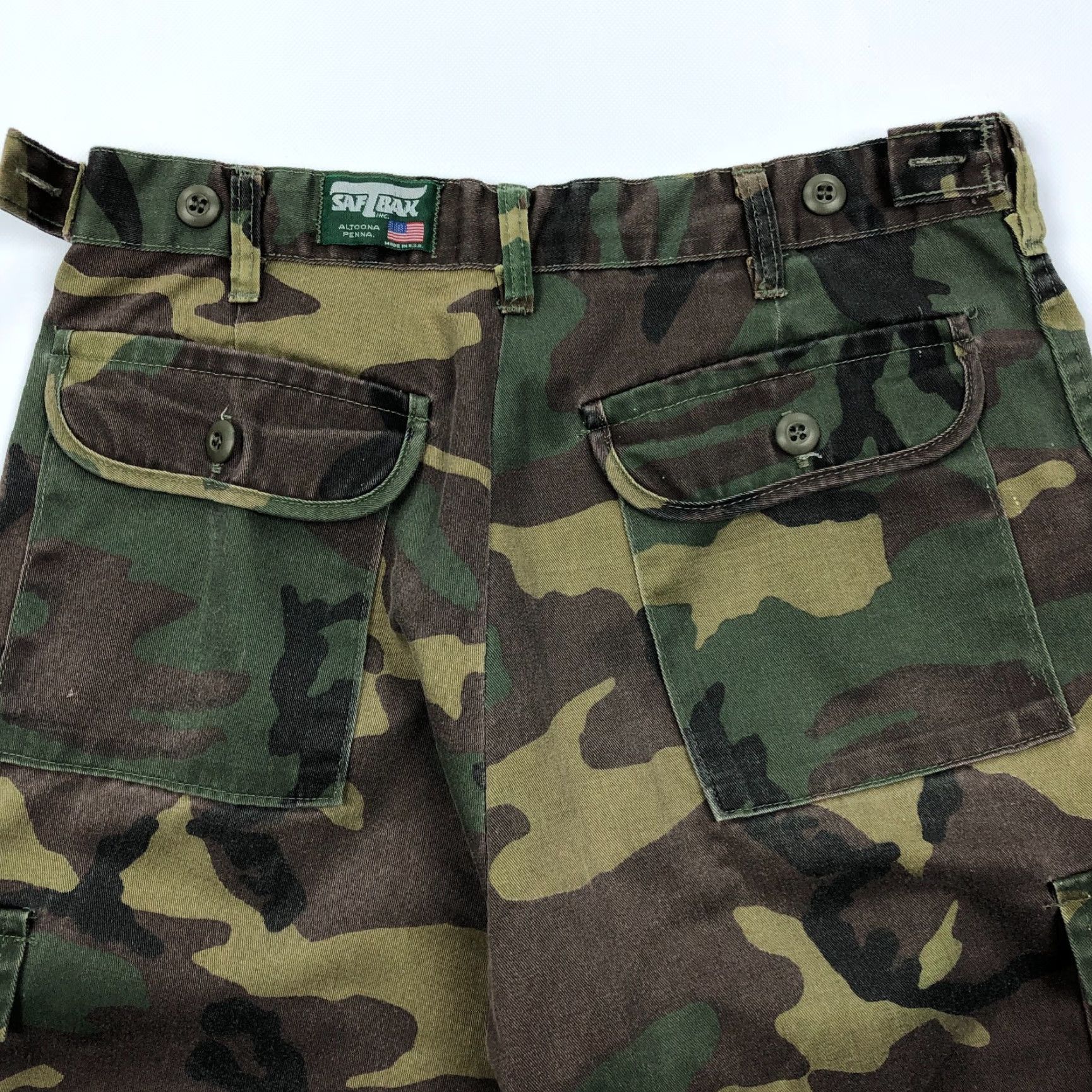 SafTbak VINTAGE Saftbak Pants Mens 32x30 Woodland Camo Cargo Hiking Outdoor USA 90s Pants Mens 32 Woodland Camo Cargo 90s USA Size US 32 / EU 48 - 5 Thumbnail