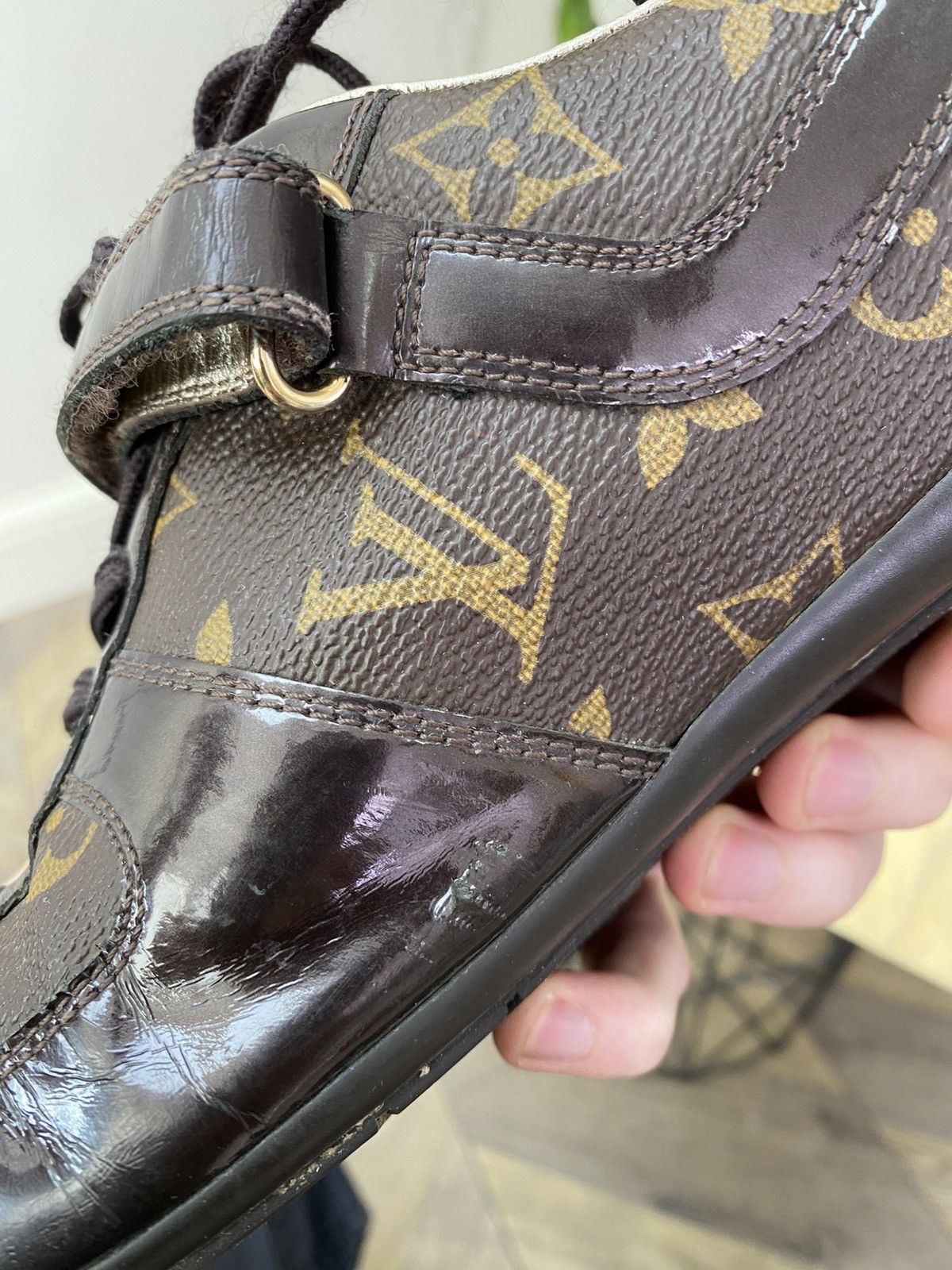Louis Vuitton Vintage Louis Vuitton Brown Monogram Sneakers Size US 8.5 / IT 38.5 - 13 Thumbnail