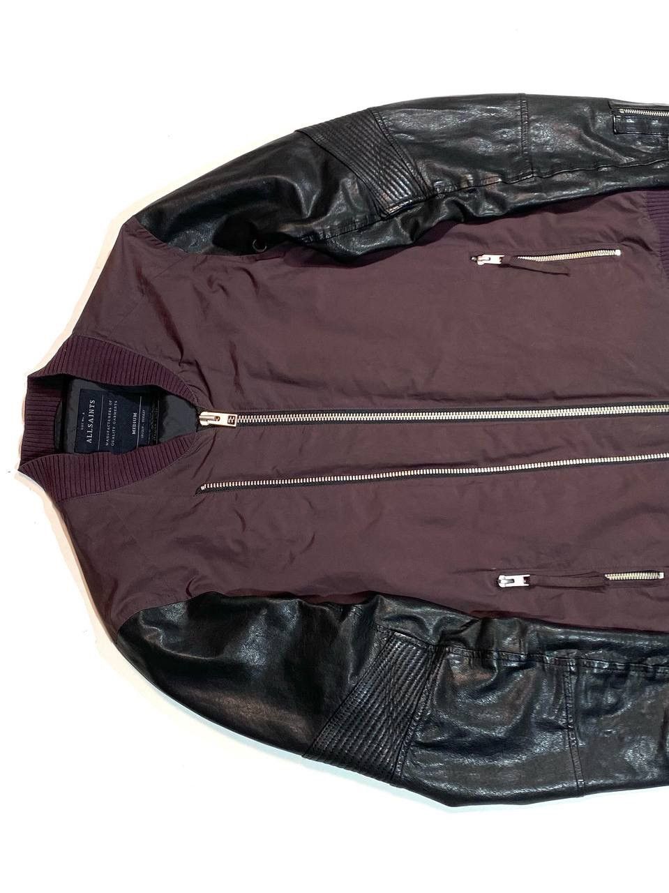 Allsaints Allsaints Men Bomber Leather Jacket Size US S / EU 44-46 / 1 - 6 Thumbnail