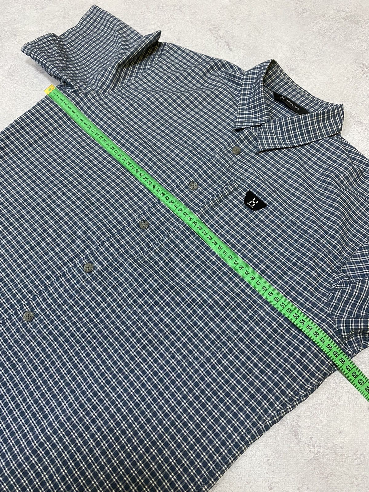 Haglofs Haglofs Blue Check Short Sleeve Shirt Size US XL / EU 56 / 4 - 12 Thumbnail