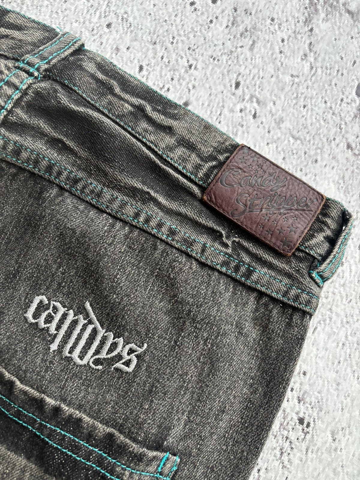 Hysteric Glamour Y2k Distressed Denim Candy Stripper Jeans Size US 32 / EU 48 - 4 Thumbnail