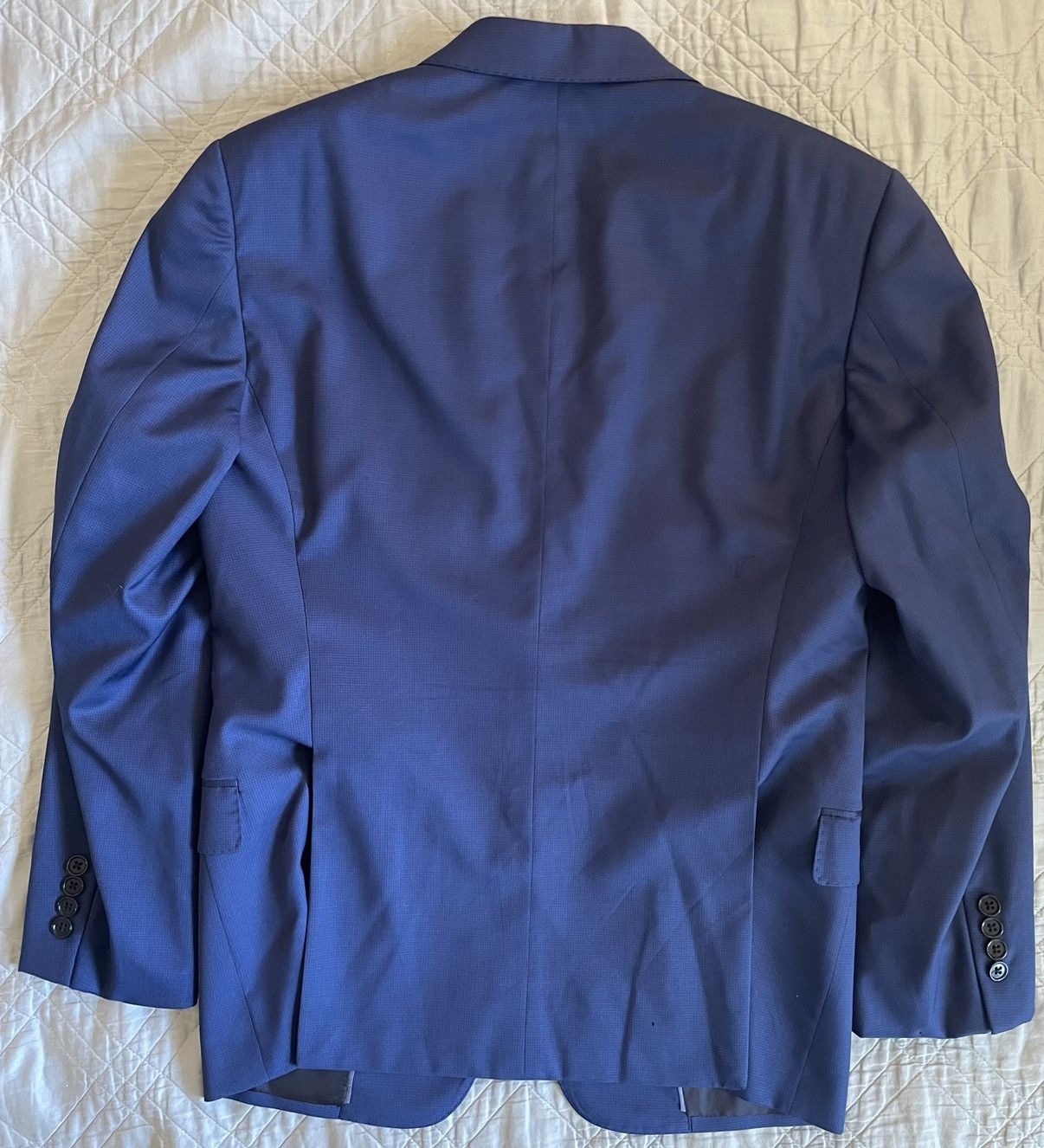 Armani Collezioni Shadow Micro Check Wool Jacket Size 40R - 4 Thumbnail