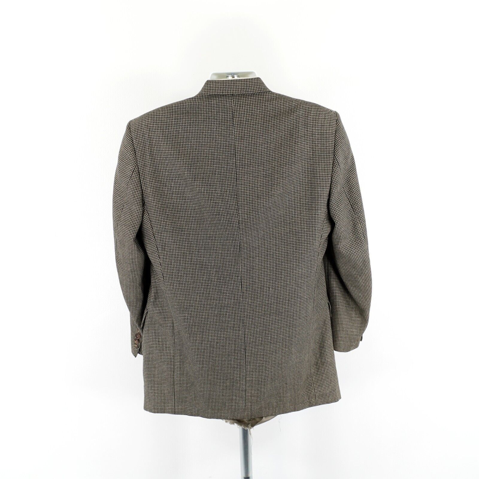 Hart Schaffner Marx Hart Schaffner Marx Parisian Tweed Wool Houndstooth Black Ta Size 42L - 9 Thumbnail