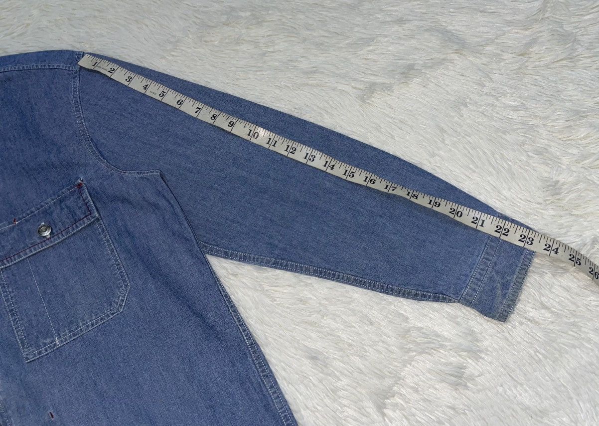 Issey Miyake Iy Basics Zip Up Denim Shirt Inspired by Issey Miayke Size US L / EU 52-54 / 3 - 12 Thumbnail