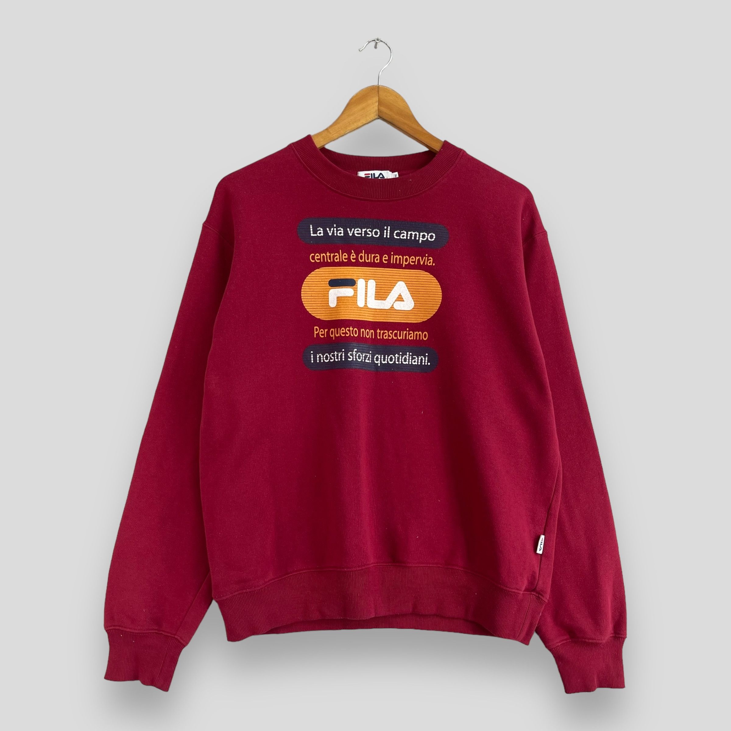 Fila × Vintage Vintage FILA Big Logo Spellout Crewneck Sweatshirt Size US M / EU 48-50 / 2 - 1 Thumbnail