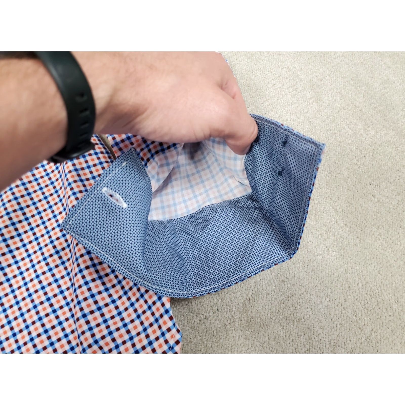 Vintage Con.Struct Shirt Mens Medium White Blue Button Up 4 Way Stretch Performance Shirt Casual/Outdoor 4-Way Stretch Slim Button-Down Collar Men Size US M / EU 48-50 / 2 - 3 Thumbnail