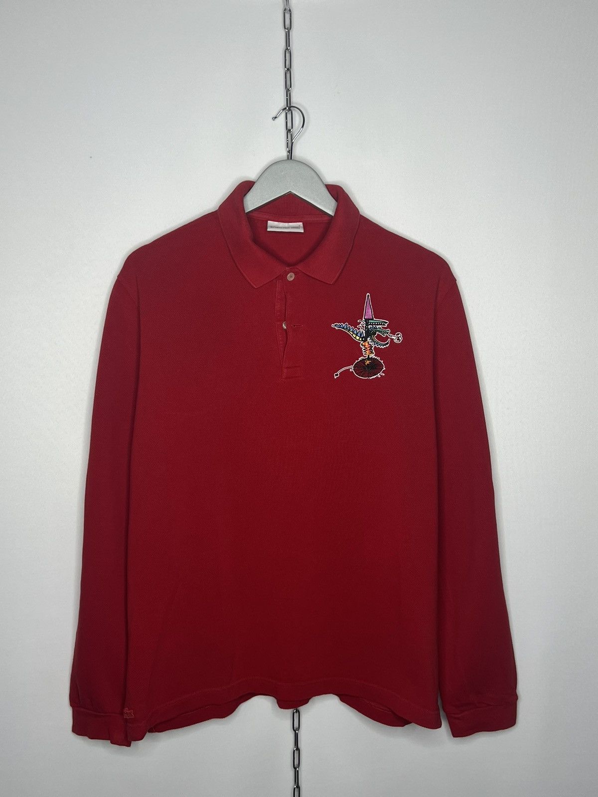 Lacoste 🐊Lacoste Luxury by Jean Paul Goude Long Sleeve Polo Shirt🐊 Size US L / EU 52-54 / 3 - 1 Thumbnail