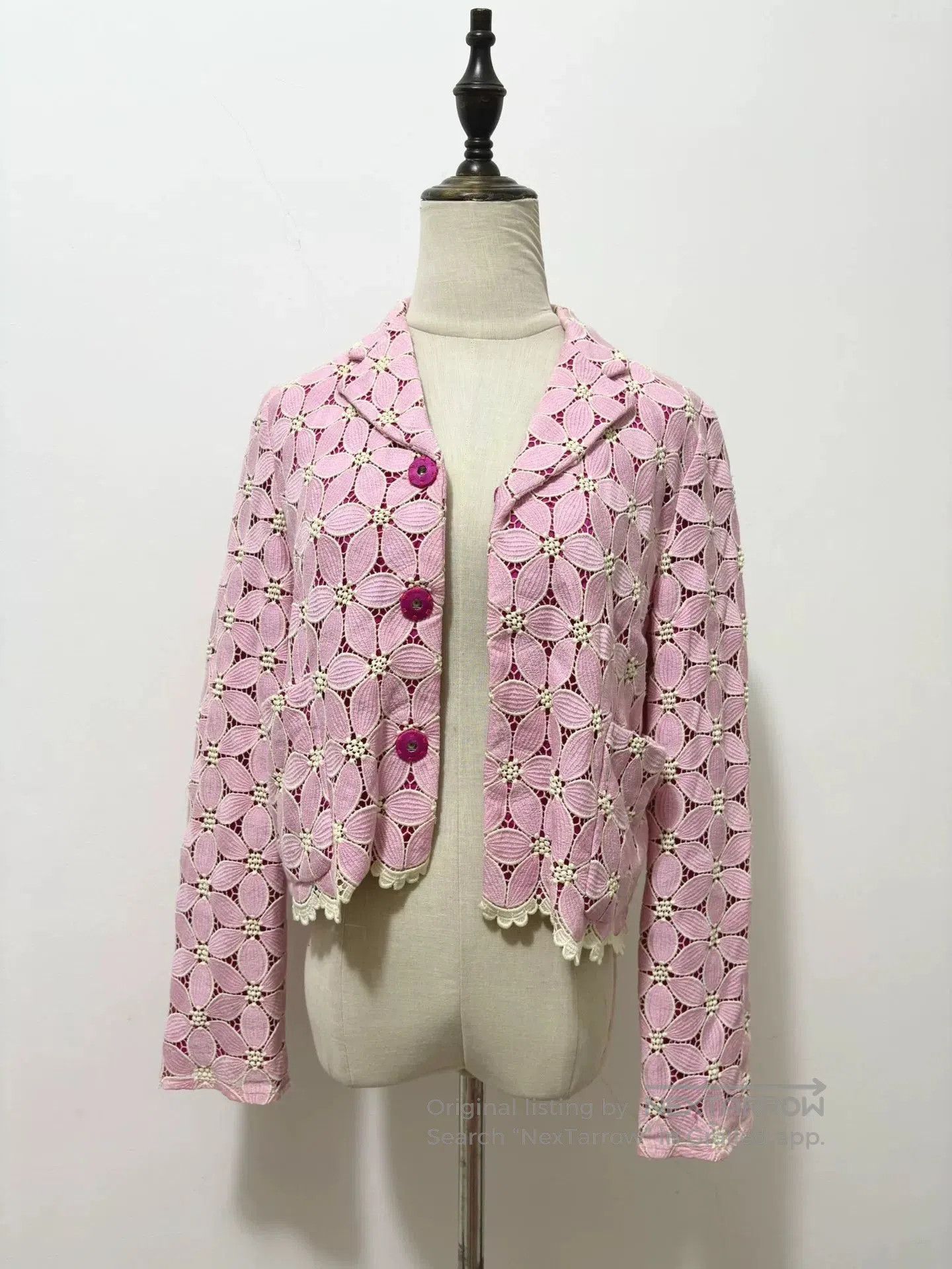 Vivienne Westwood Comme des Garçons Pink Floral Jacket. Size L / US 10 / IT 46 - 1 Thumbnail