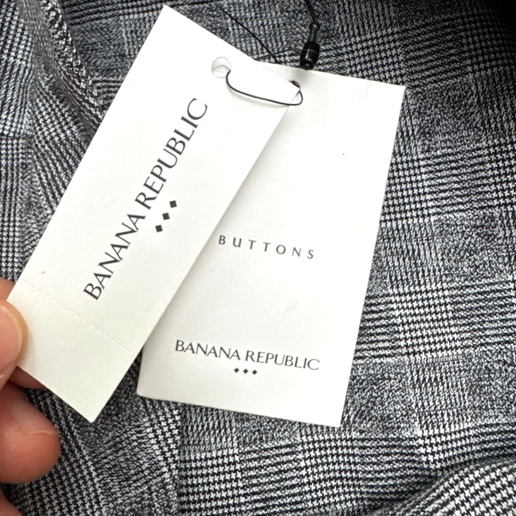 Banana Republic Banana Republic Gray Plaid A-Line Mini Skirt High Rise Stretch NWT Womens 4 Size 27" / US 4 / IT 40 - 5 Thumbnail
