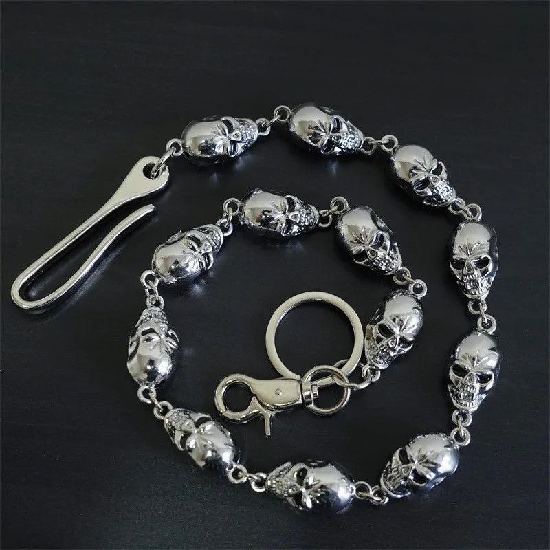 Vintage Retro Goth Skull Pants Chain Size ONE SIZE - 2 Thumbnail