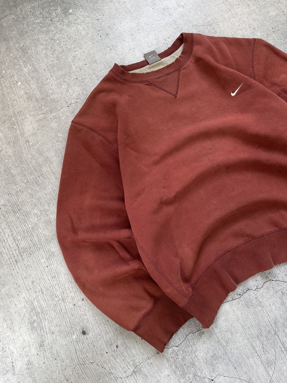 Nike × Vintage 🔥CRAZY Nike Vintage Brown Distressed Sweatshirt🔥 Size US L / EU 52-54 / 3 - 3 Thumbnail