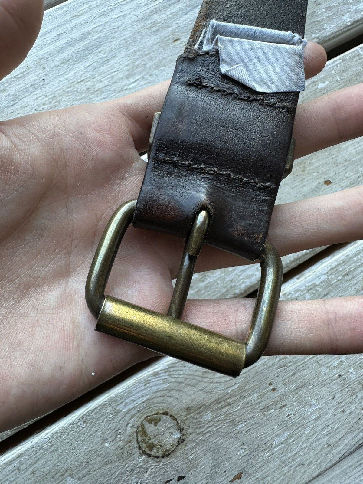 Levi's 🚨 90s Levis RED TAB 100% leather belt made in italy VNTG Size ONE SIZE - 3 Thumbnail