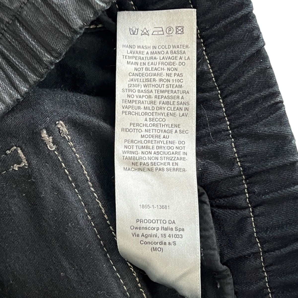 Rick Owens Drkshdw RICK OWENS DRKSHDW 2019AW Black Wax Air Cut Jogger Size US 31 - 8 Thumbnail
