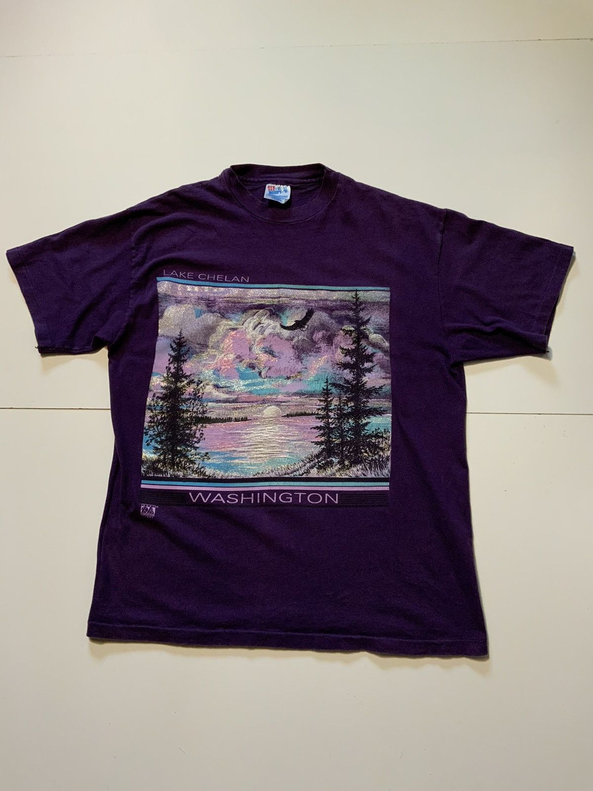 Vintage 1991 Lake Chelan Washington Landscape Single Stitch T-Shirt Size US L / EU 52-54 / 3 - 2 Thumbnail