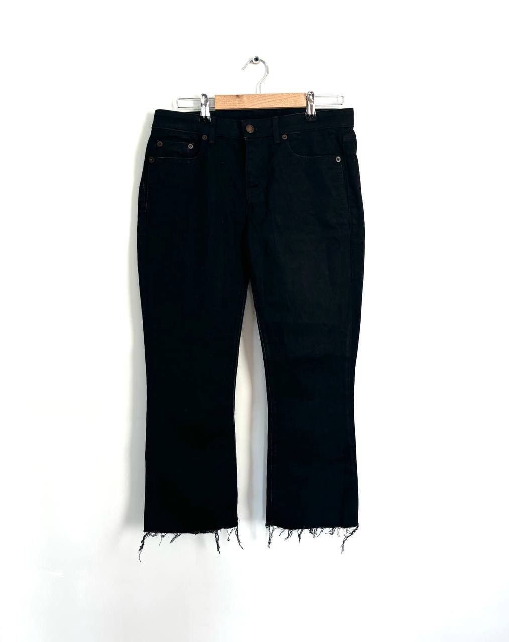 Saint Laurent Paris Saint Laurent Cropped Distressed Denim Jeans Size 28" / US 6 / IT 42 - 1 Thumbnail