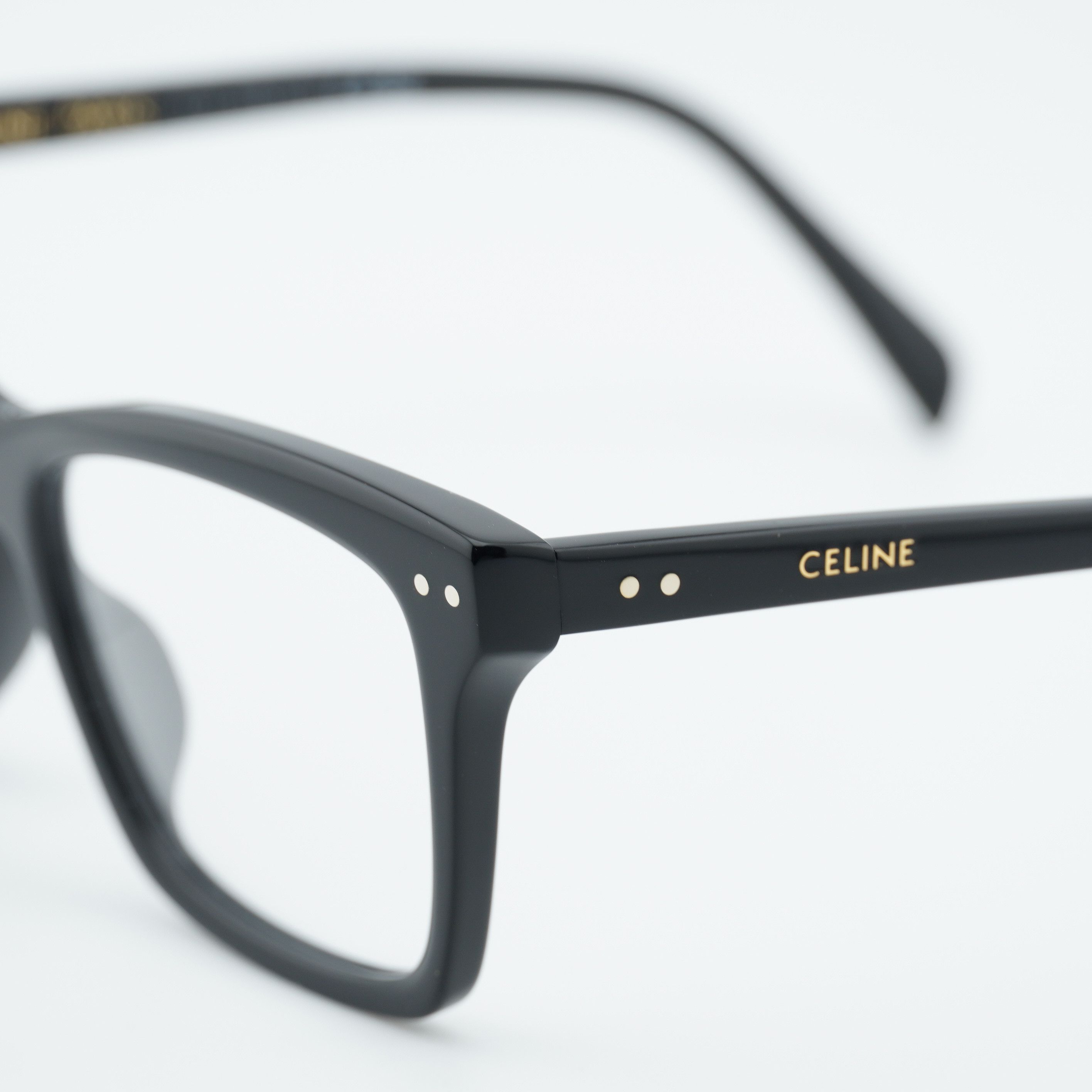 Celine Celine CL50117I 001 Eyeglasses Black 54mm Square Frame Size ONE SIZE - 2 Thumbnail