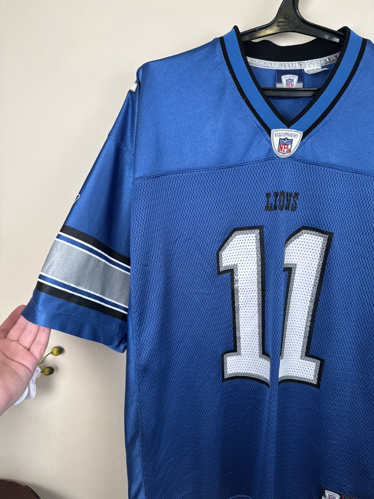 Reebok Roy Williams #11 Detroit Lions Jersey Reebok XL NFL Blue Size US XL / EU 56 / 4 - 11 Thumbnail