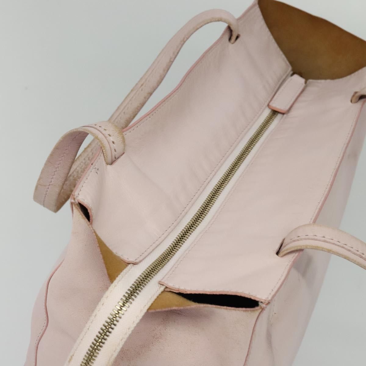Celine CELINE Horizontalkava Tote Bag Leather Pink Gold Size ONE SIZE - 6 Thumbnail