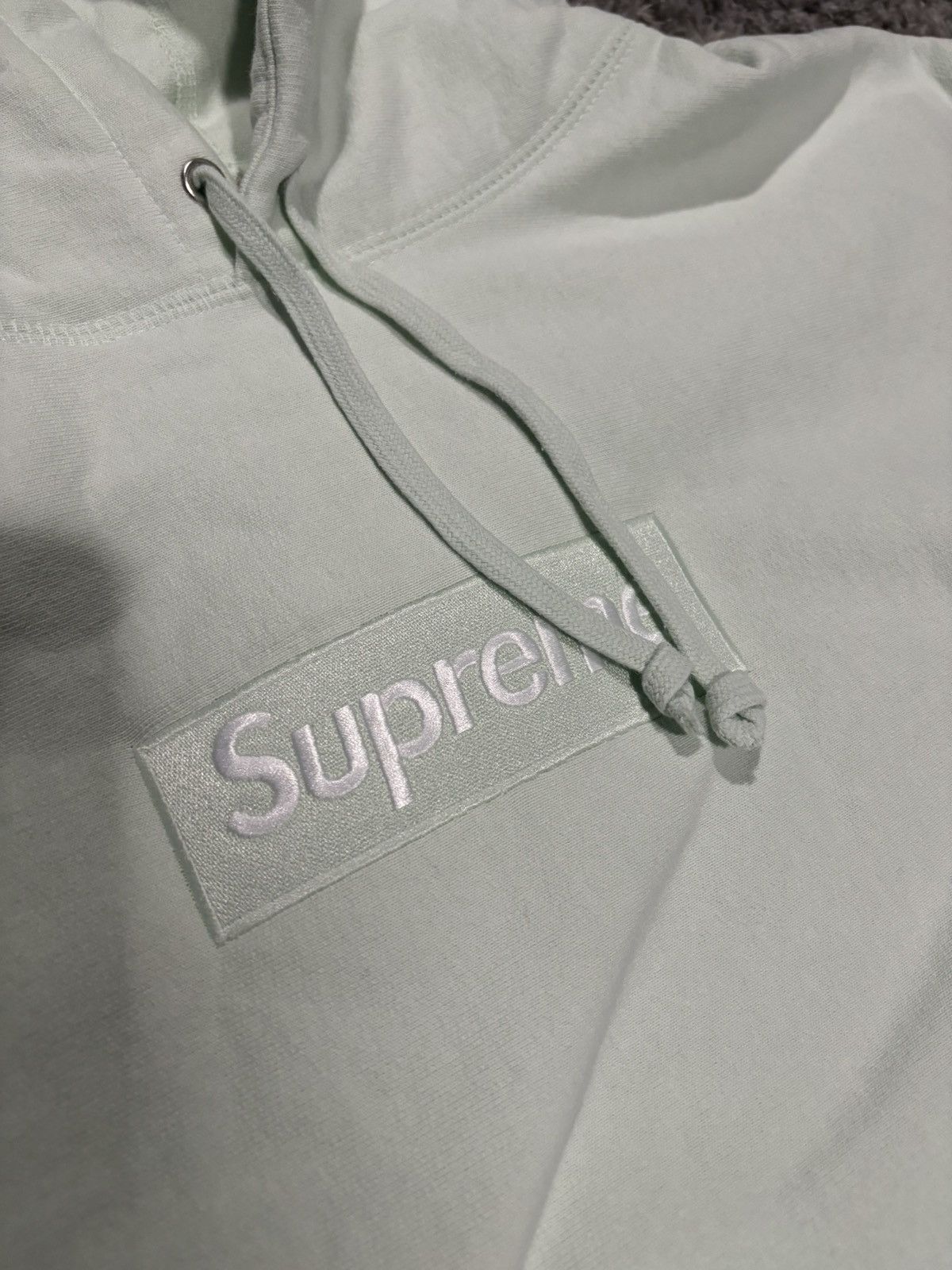 Supreme Supreme Box Logo Hoodie Light Green Size US S / EU 44-46 / 1 - 4 Thumbnail