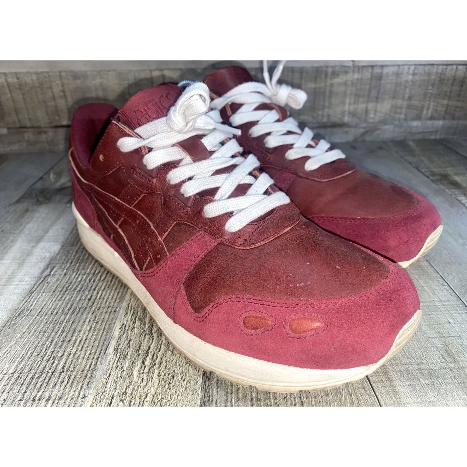 Asics ASICS GEL-Lyte Mens Burgundy H822L-2626 Casual Sneakers Shoes Burgandy Mens US 10.5 Size US 11 / EU 44 - 2 Thumbnail