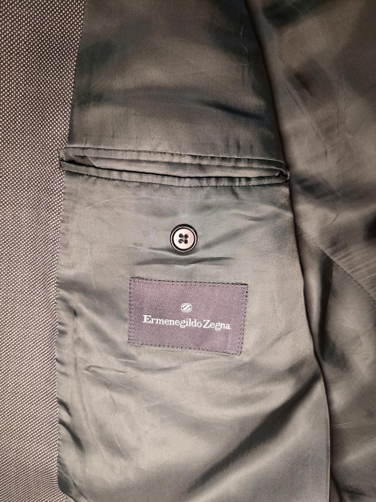 Ermenegildo Zegna Ermenegildo Zegna Sport Coat Mens 44L Gray Birdseye Wool Size 44L - 5 Thumbnail