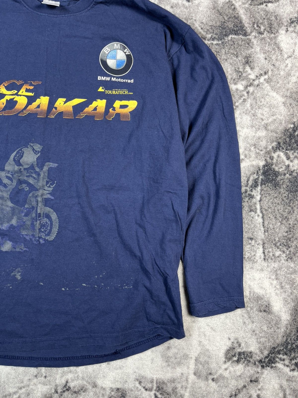 BMW BMW Race Dakar Long Sleeve Tee Blue XL Vintage Style Size US XL / EU 56 / 4 - 3 Thumbnail