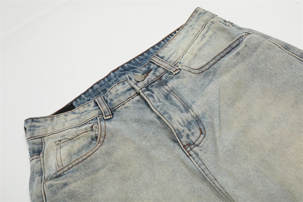 Japanese Brand × Jean Men's retro distressed straight casual heavy washed jeans Size US 32 / EU 48 - 4 Thumbnail