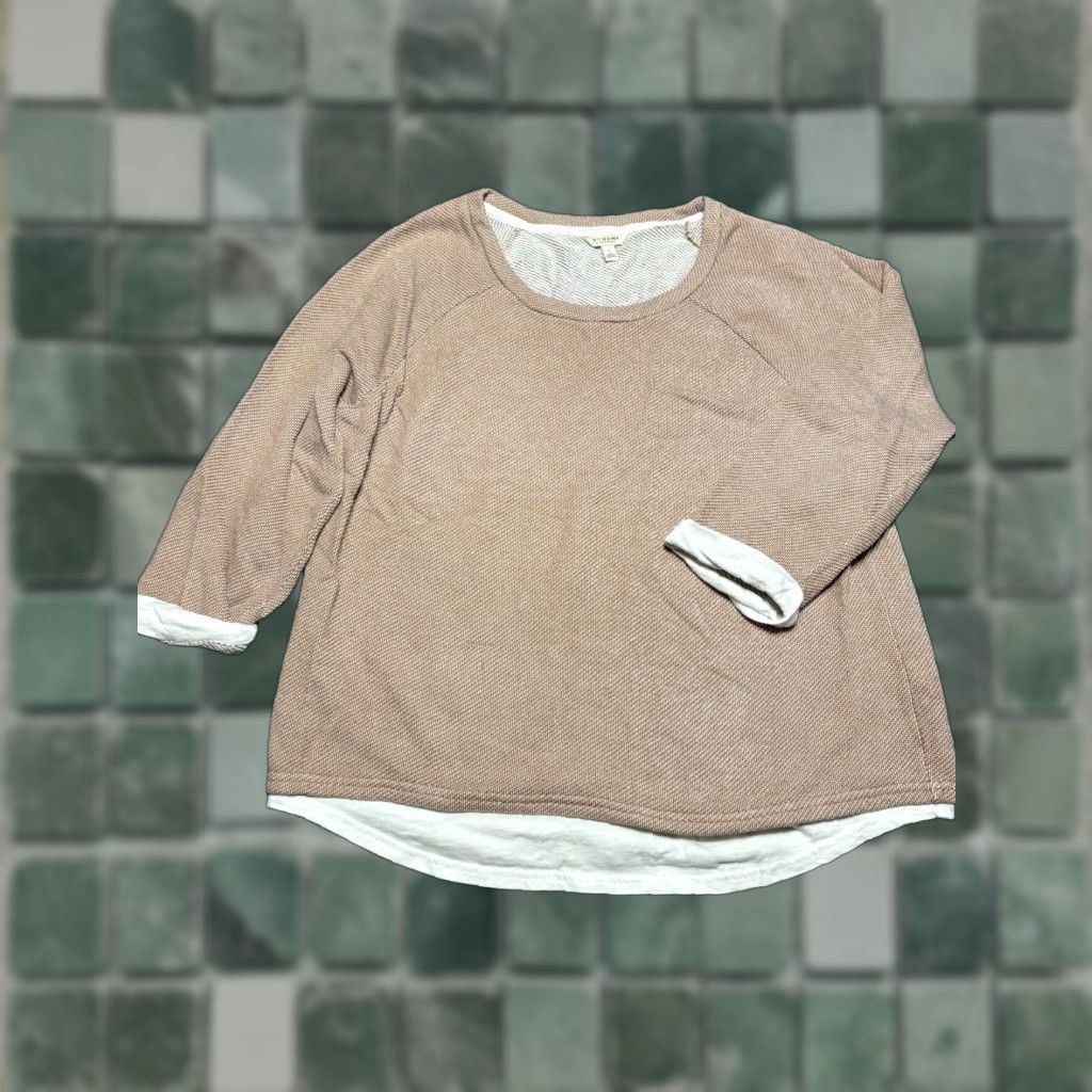 Vintage SONOMA Shirt Womens Large L Tan Knit Top Size L / US 10 / IT 46 - 1 Preview