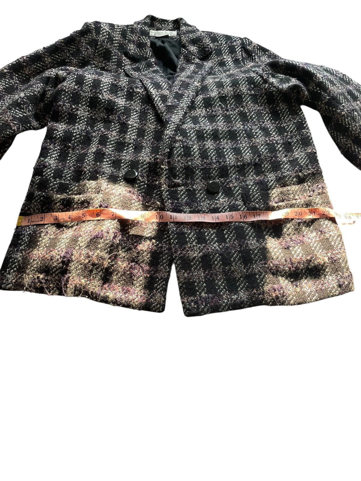 Vintage 90s boucle’ windowpane pattern Gloria Vanderbilt blazer 14 Size XL / US 12-14 / IT 48-50 - 8 Thumbnail