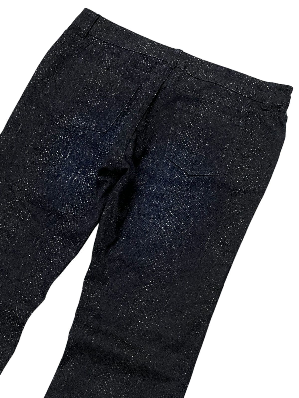 5351 POUR LES HOMMES × semanticdesign CPA Japan 🐍 Jacquard Phantom Snake Pattern Scale Flare Jeans Size US 31 - 10 Thumbnail