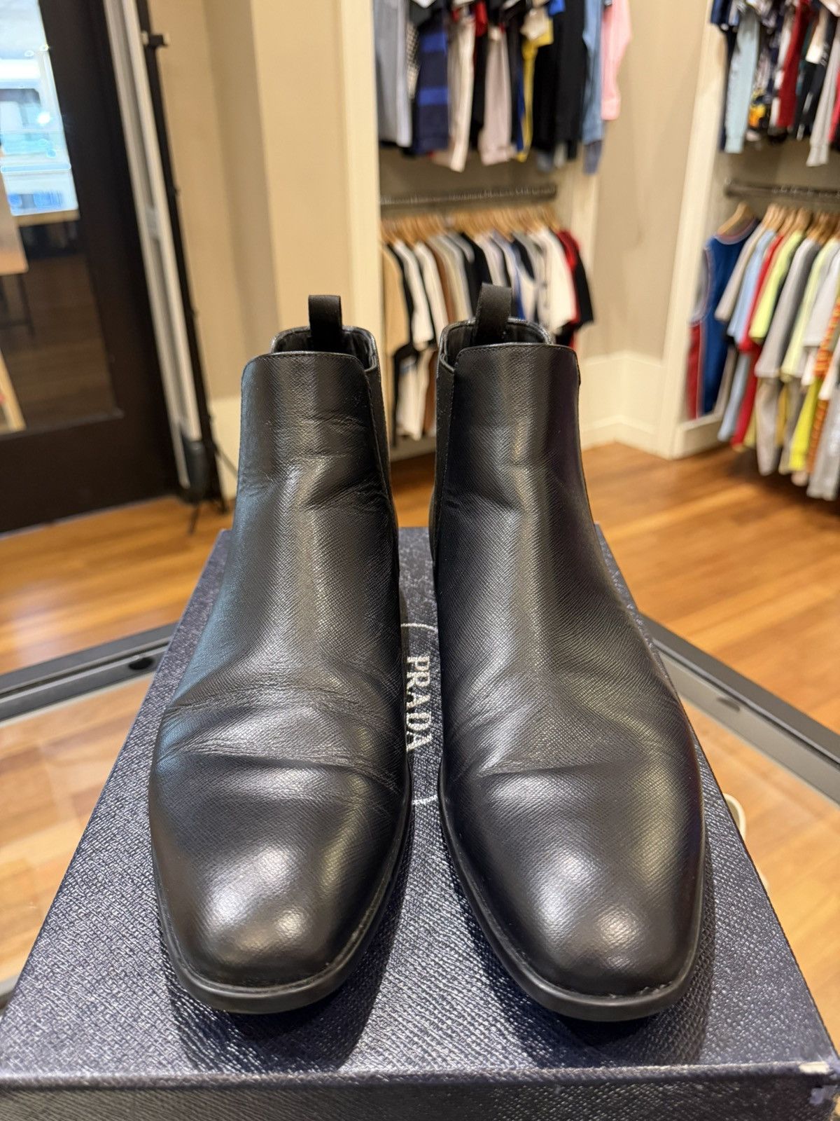 Prada Prada Chelsea Leather Boots Size US 9 / EU 42 - 5 Thumbnail