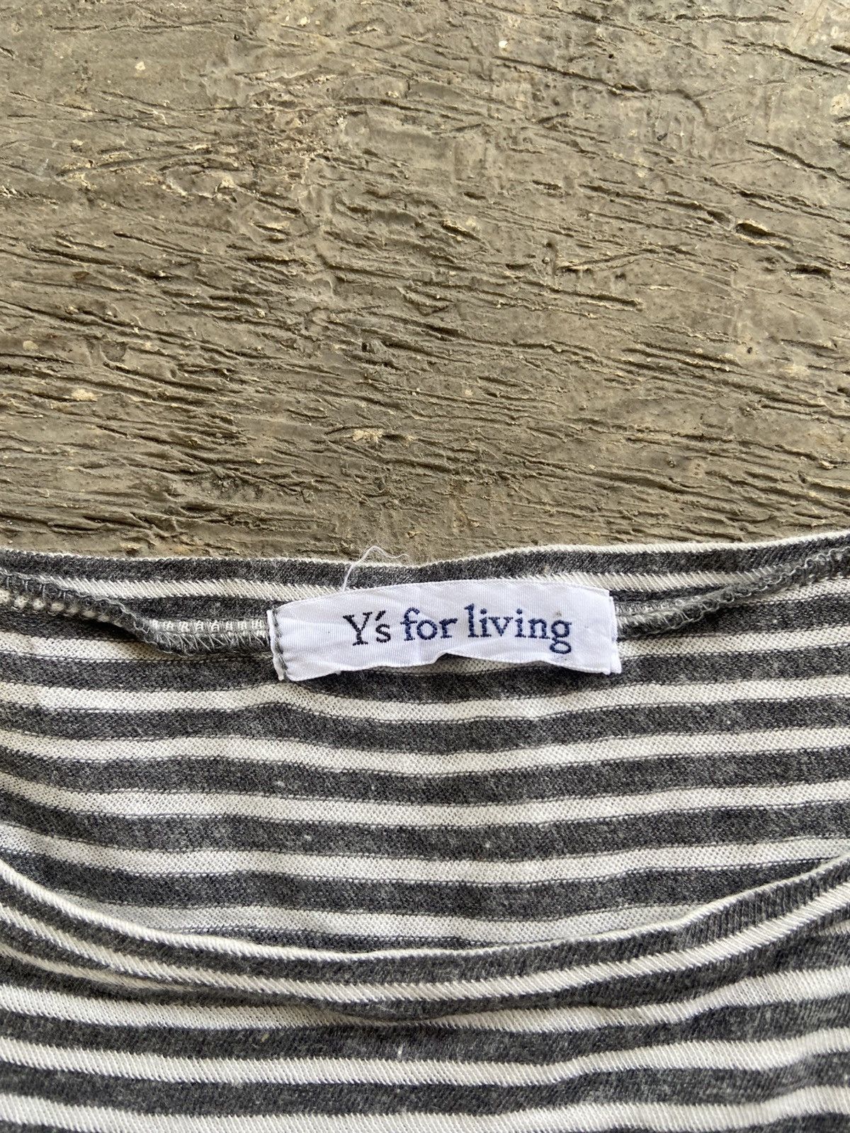 Yohji Yamamoto 2000s Y’s For Living - Yohji Yamamoto Stripe Boxy T-Shirt Size M / US 6-8 / IT 42-44 - 4 Thumbnail