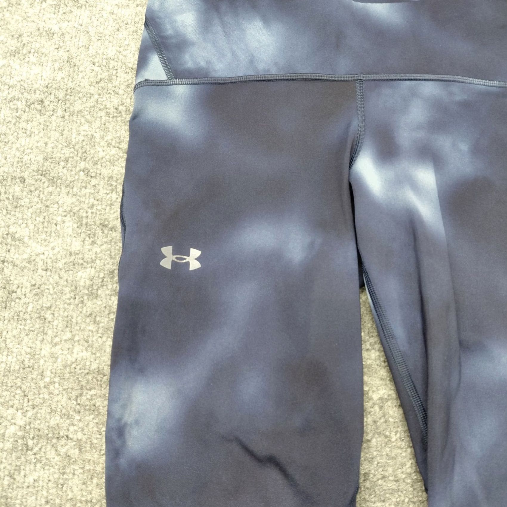 Under Armour Under Armour Heatgear Leggings Women's Large Blue Tie Dye Compression Pants Shirt Size 36" / US 14 / IT 50 - 4 Thumbnail