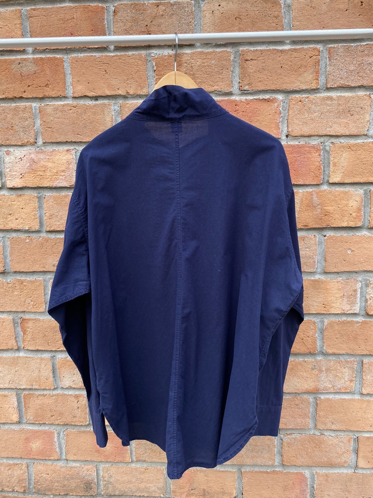 Y's Y's Yohji Yamamoto Blue Mandarin Collar Shirt Size US M / EU 48-50 / 2 - 2 Thumbnail