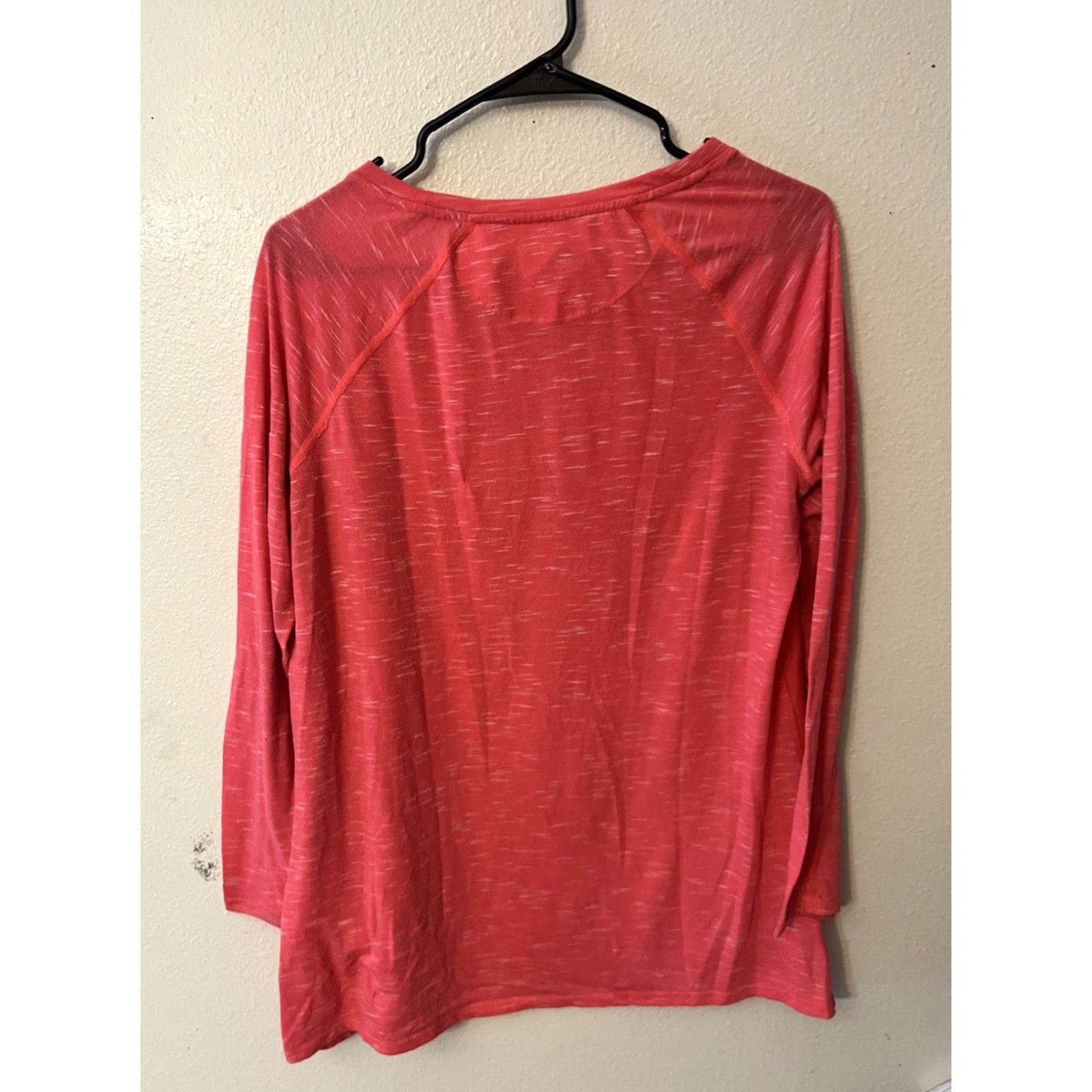 Calvin Klein Calvin Klein Performance Quick Dry Long Sleeve Shirt - Medium Neon Pink - Women's Activewear Size M / US 6-8 / IT 42-44 - 2 Thumbnail