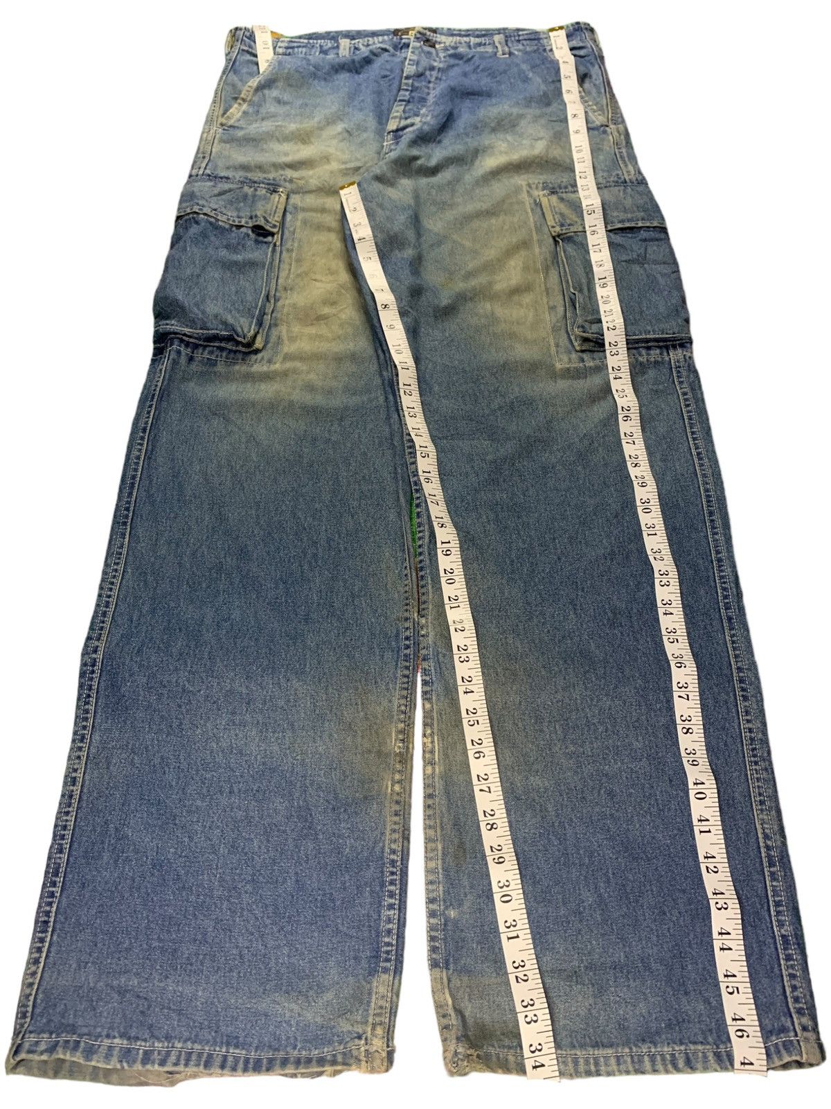 RRL Ralph Lauren Vintage USA RRL Ralph Lauren Mud Wash Baggy Cargo Jeans Size US 38 / EU 54 - 12 Thumbnail