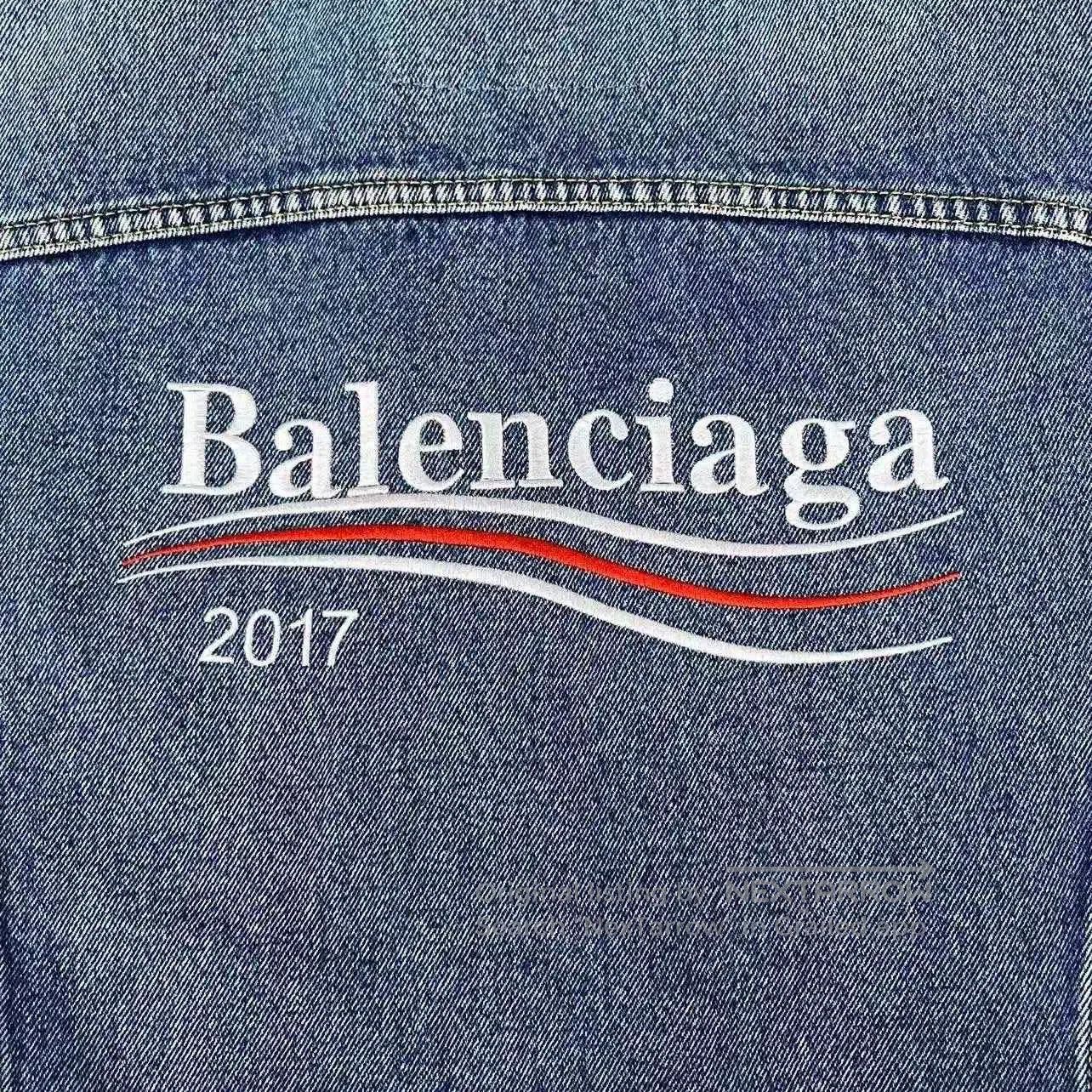 Other Balenciaga Denim Jacket with Coke Wave Logo. Size US L / EU 52-54 / 3 - 5 Thumbnail