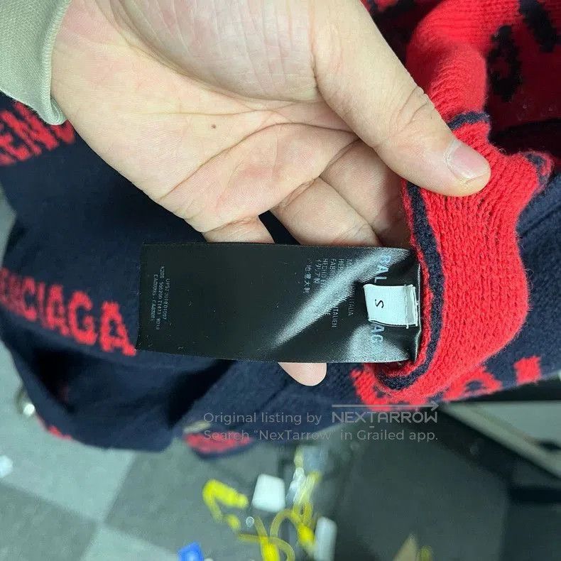 Balenciaga Balenciaga Logo Print Cardigan M1714. Size US S / EU 44-46 / 1 - 4 Thumbnail