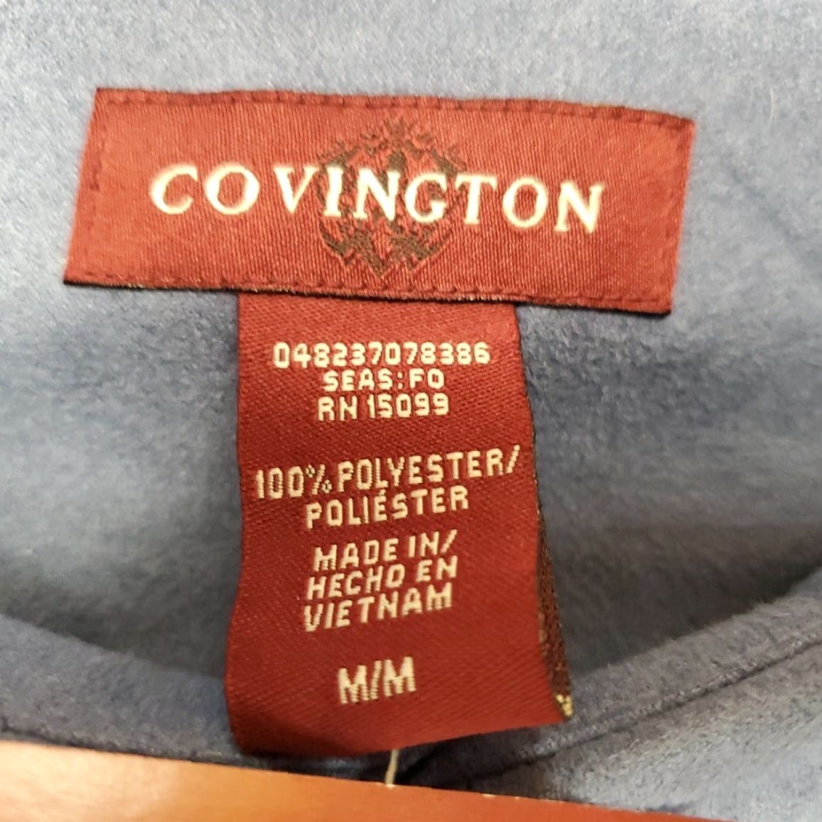 Vintage Covington Microsuede Shirt Mens M Faux Leather Blue Long Sleeve Retro Classic Size US M / EU 48-50 / 2 - 6 Thumbnail