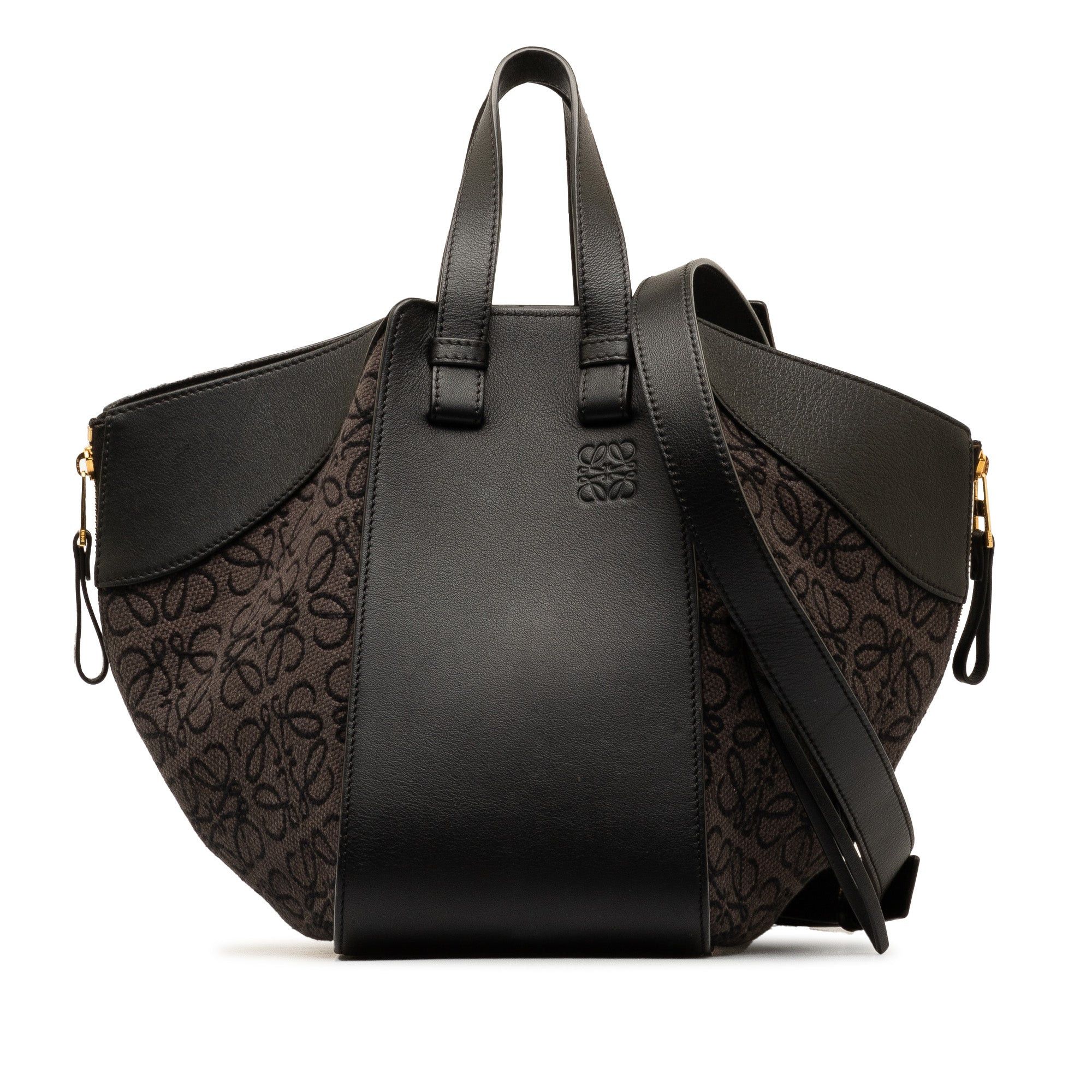 image of Loewe Small Anagram Hammock Bag in Brown, Women's